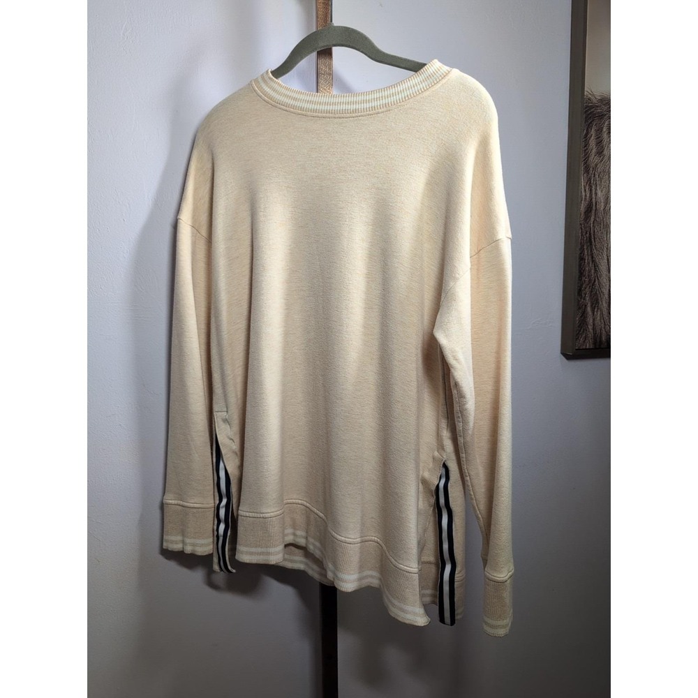 Vineyard Vines‎ Pullover Varsity Sweatshirt Women S Tan Lightweight Oversized